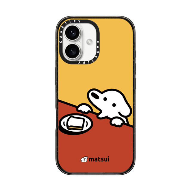 matsui x CASETiFY iPhone 16 Case Dog,Animal Black Impact Case パン Father's Day matsui x CASETiFY iPhone 16 Case Dog,Animal Black Impact Case パン Father's Day
