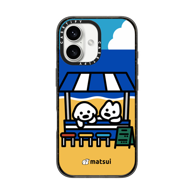 matsui x CASETiFY iPhone 16 ケース ブラック インパクトケース MagSafe対応 BEACH STORE