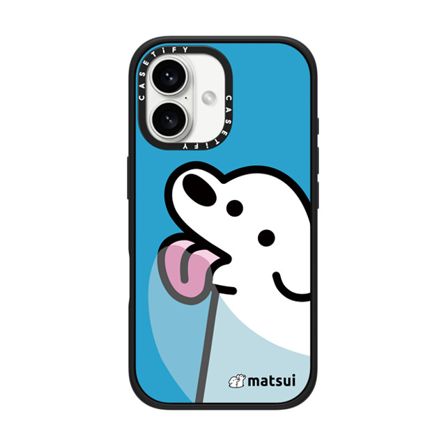 matsui x CASETiFY iPhone 16 ケース Dog,Animal マットブラック インパクトケース MagSafe対応 Lick Father's Day matsui x CASETiFY iPhone 16 ケース Dog,Animal マットブラック インパクトケース MagSafe対応 Lick Father's Day