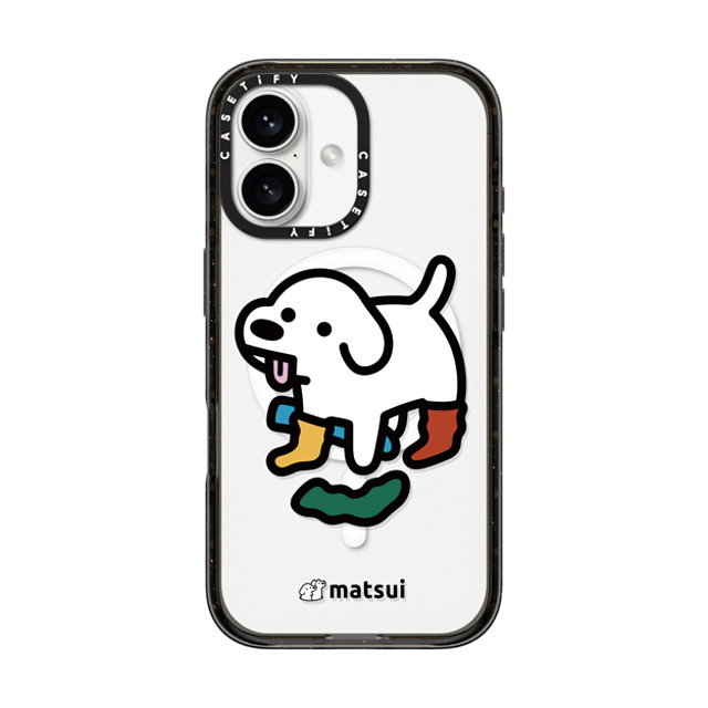 matsui x CASETiFY iPhone 16 ケース ブラック インパクトケース MagSafe対応 Socks