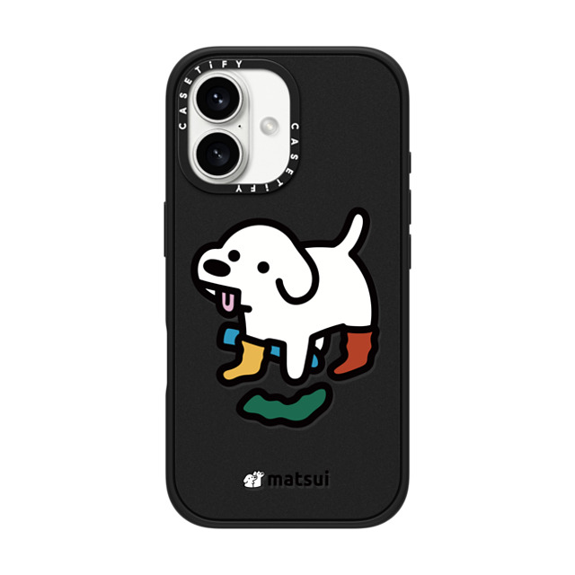 matsui x CASETiFY iPhone 16 ケース マットブラック インパクトケース MagSafe対応 Socks