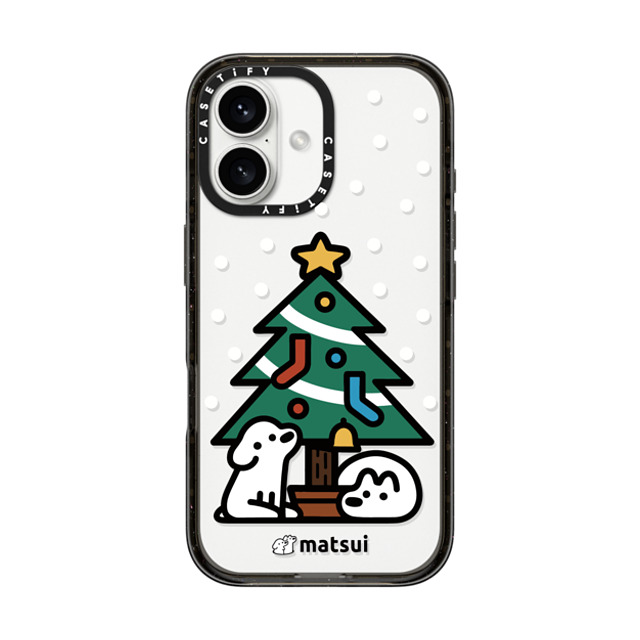 matsui x CASETiFY iPhone 16 ケース ブラック インパクトケース クリスマス