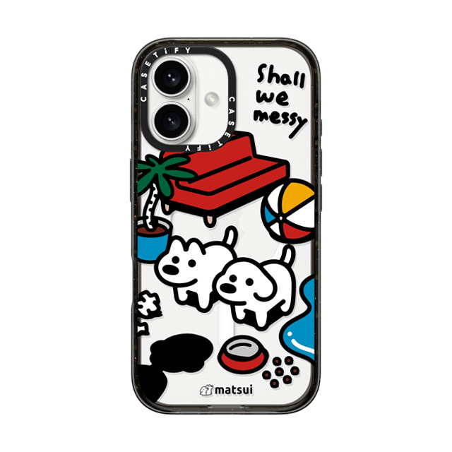 matsui x CASETiFY iPhone 16 ケース ブラック インパクトケース MagSafe対応 matsui - Shall we messy