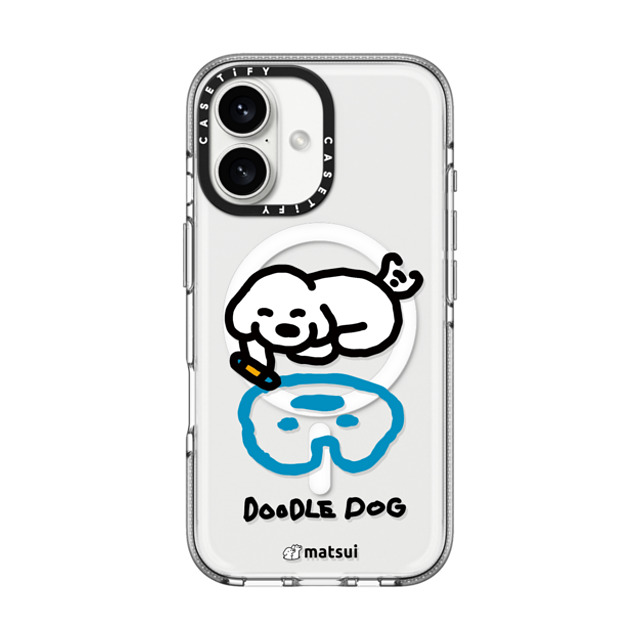 matsui x CASETiFY iPhone 16 ケース クリア クリア ケース MagSafe対応 matsui - DOODLE DOG_A