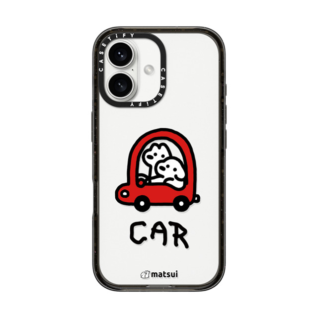matsui x CASETiFY iPhone 16 ケース ブラック インパクトケース matsui - CAR