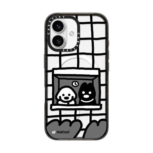 matsui x CASETiFY iPhone 16 ケース ブラック インパクトケース MagSafe対応 matsui - Look outward