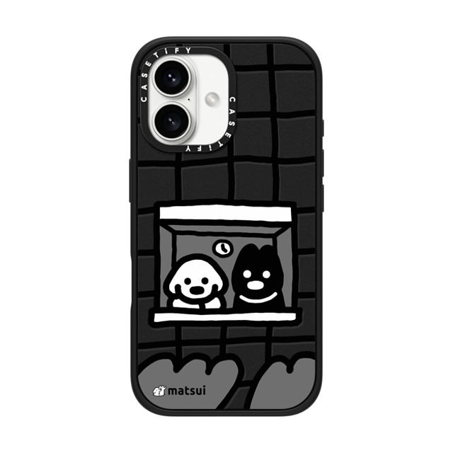 matsui x CASETiFY iPhone 16 Case Matte Black Impact Case MagSafe Compatible matsui - Look outward matsui x CASETiFY iPhone 16 Case Matte Black Impact Case MagSafe Compatible matsui - Look outward