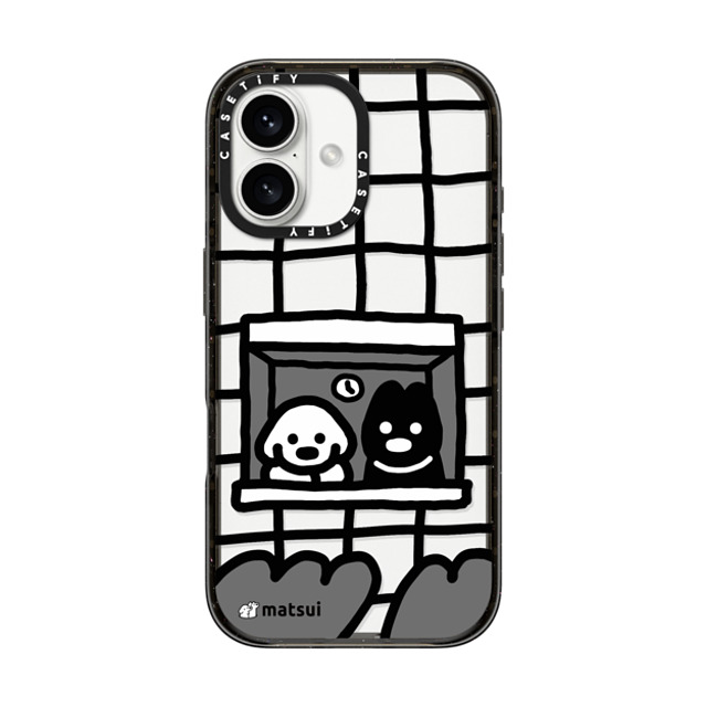 matsui x CASETiFY iPhone 16 ケース ブラック インパクトケース matsui - Look outward