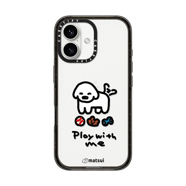 matsui x CASETiFY iPhone 16 ケース ブラック インパクトケース matsui - Play with me