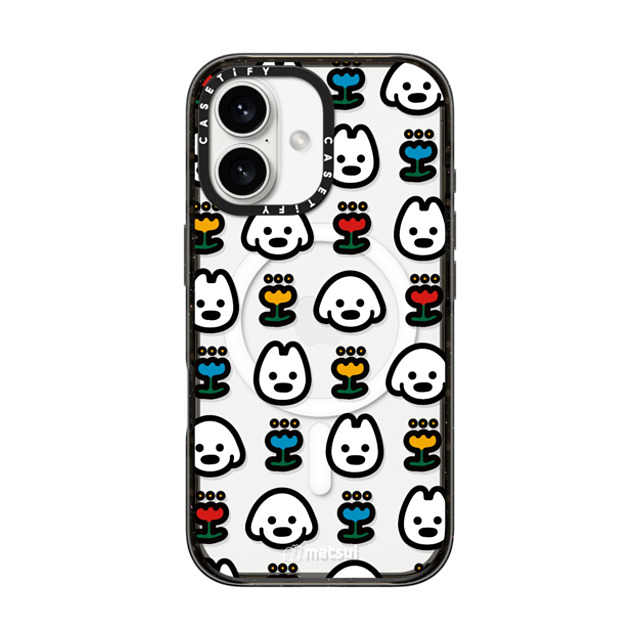 matsui x CASETiFY iPhone 16 ケース ブラック インパクトケース MagSafe対応 matsui - MANY DOGS