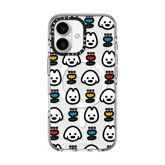 matsui x CASETiFY iPhone 16 ケース クリア クリア ケース MagSafe対応 matsui - MANY DOGS