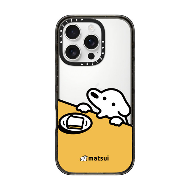 matsui x CASETiFY iPhone 16 Pro ケース ブラック インパクトケース パン