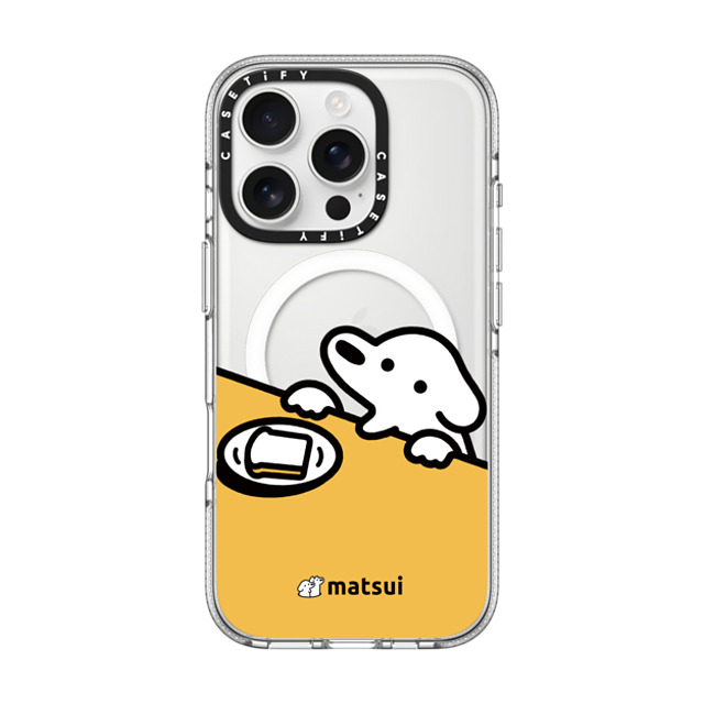 matsui x CASETiFY iPhone 16 Pro ケース クリア クリア ケース MagSafe対応 パン