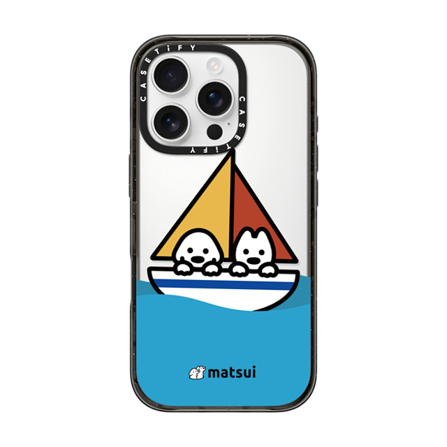 matsui x CASETiFY iPhone 16 Pro ケース Dog,Animal ブラック インパクトケース Swaying Back to School matsui x CASETiFY iPhone 16 Pro ケース Dog,Animal ブラック インパクトケース Swaying Back to School