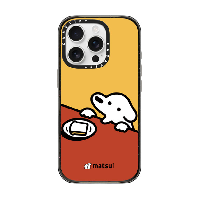 matsui x CASETiFY iPhone 16 Pro Case Dog,Animal Black Impact Case MagSafe Compatible パン Father's Day matsui x CASETiFY iPhone 16 Pro Case Dog,Animal Black Impact Case MagSafe Compatible パン Father's Day