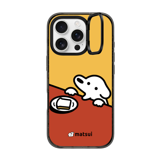 matsui x CASETiFY iPhone 16 Pro ケース Dog,Animal ブラック インパクトリングスタンドケース MagSafe対応 パン Father's Day matsui x CASETiFY iPhone 16 Pro ケース Dog,Animal ブラック インパクトリングスタンドケース MagSafe対応 パン Father's Day