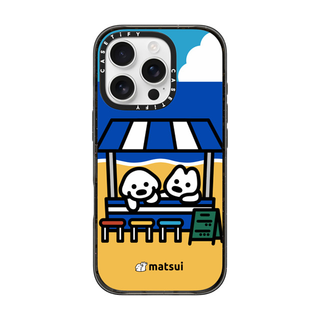 matsui x CASETiFY iPhone 16 Pro ケース ブラック インパクトケース MagSafe対応 BEACH STORE