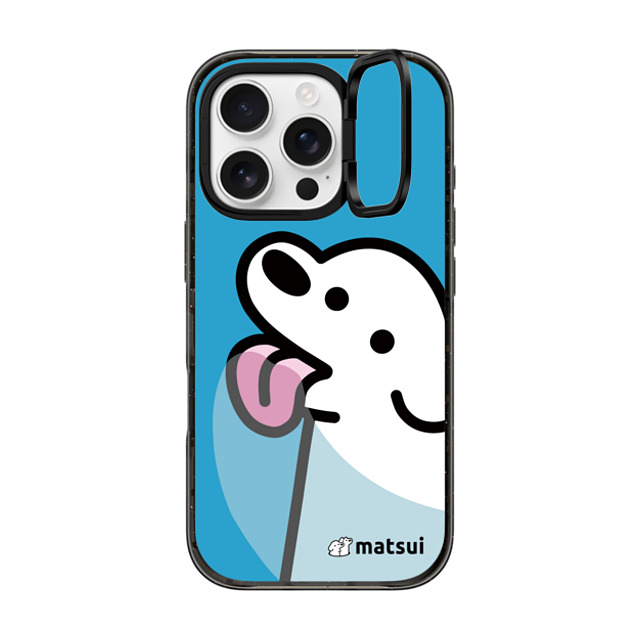 matsui x CASETiFY iPhone 16 Pro ケース ブラック インパクトリングスタンドケース MagSafe対応 Lick