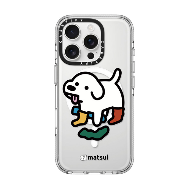 matsui x CASETiFY iPhone 16 Pro ケース クリア クリア ケース MagSafe対応 Socks