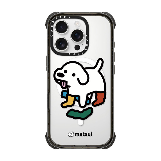 matsui x CASETiFY iPhone 16 Pro Case Black ウルトラ インパクトケース MagSafe 対応 Socks matsui x CASETiFY iPhone 16 Pro Case Black ウルトラ インパクトケース MagSafe 対応 Socks