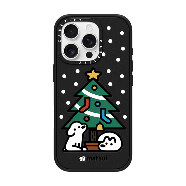 matsui x CASETiFY iPhone 16 Pro ケース マットブラック インパクトケース クリスマス