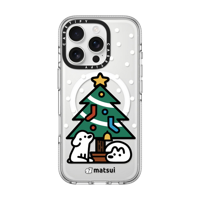 matsui x CASETiFY iPhone 16 Pro ケース クリア クリア ケース MagSafe対応 クリスマス