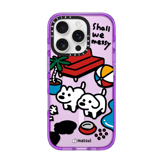 matsui x CASETiFY iPhone 16 Pro Case パープル Impact Case MagSafe Compatible matsui - Shall we messy matsui x CASETiFY iPhone 16 Pro Case パープル Impact Case MagSafe Compatible matsui - Shall we messy