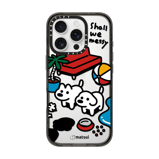 matsui x CASETiFY iPhone 16 Pro ケース ブラック インパクトケース matsui - Shall we messy