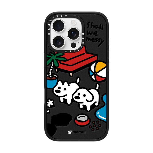 matsui x CASETiFY iPhone 16 Pro ケース マットブラック インパクトケース matsui - Shall we messy