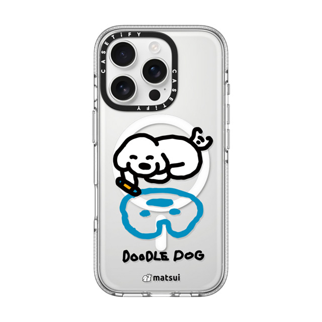 matsui x CASETiFY iPhone 16 Pro ケース クリア クリア ケース MagSafe対応 matsui - DOODLE DOG_A