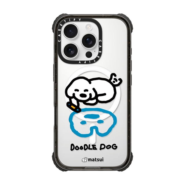 matsui x CASETiFY iPhone 16 Pro ケース ブラック ウルトラ インパクトケース MagSafe 対応 matsui - DOODLE DOG_A Father's Day matsui x CASETiFY iPhone 16 Pro ケース ブラック ウルトラ インパクトケース MagSafe 対応 matsui - DOODLE DOG_A Father's Day