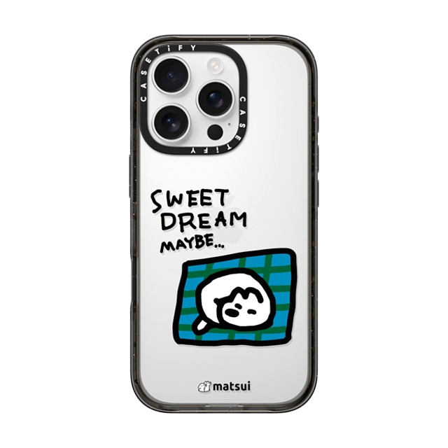 matsui x CASETiFY iPhone 16 Pro ケース ブラック インパクトケース matsui - SWEET DREAM MAYBE. Back to School matsui x CASETiFY iPhone 16 Pro ケース ブラック インパクトケース matsui - SWEET DREAM MAYBE. Back to School
