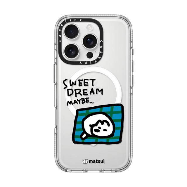 matsui x CASETiFY iPhone 16 Pro ケース クリア クリア ケース MagSafe対応 matsui - SWEET DREAM MAYBE. Back to School matsui x CASETiFY iPhone 16 Pro ケース クリア クリア ケース MagSafe対応 matsui - SWEET DREAM MAYBE. Back to School