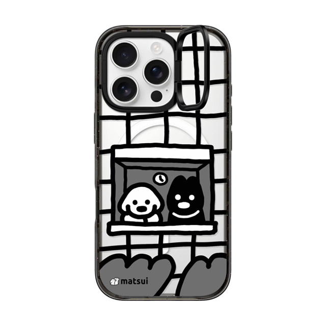 matsui x CASETiFY iPhone 16 Pro ケース ブラック インパクトリングスタンドケース MagSafe対応 matsui - Look outward