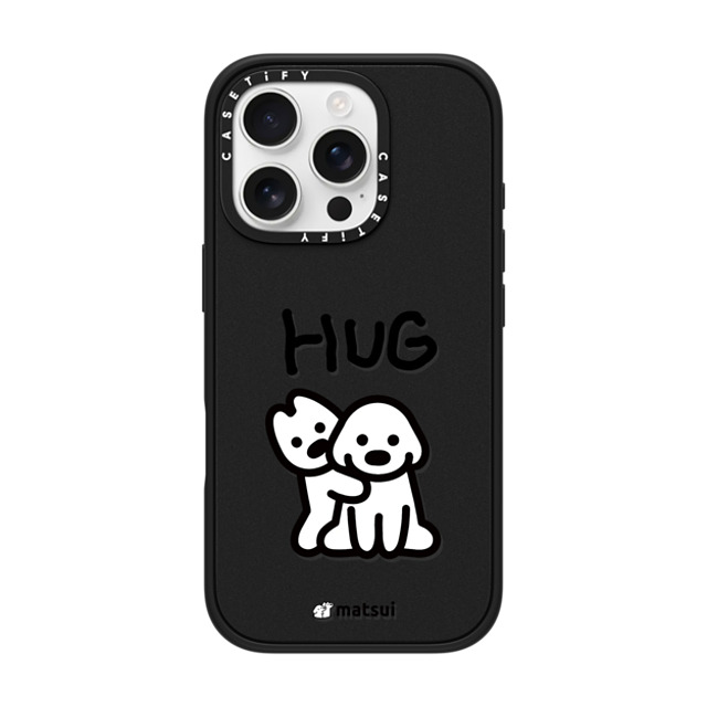 matsui x CASETiFY iPhone 16 Pro Case Matte Black Impact Case matsui - HUG