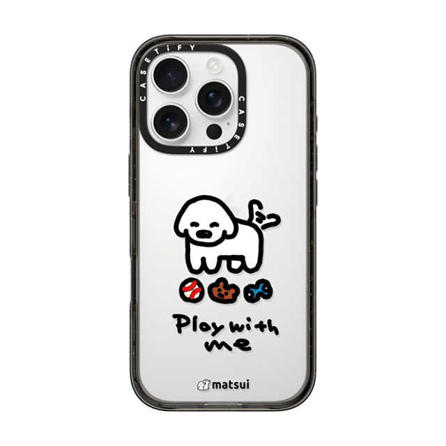 matsui x CASETiFY iPhone 16 Pro ケース ブラック インパクトケース matsui - Play with me