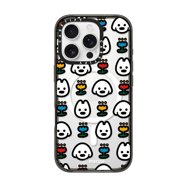 matsui x CASETiFY iPhone 16 Pro ケース ブラック インパクトケース MagSafe対応 matsui - MANY DOGS