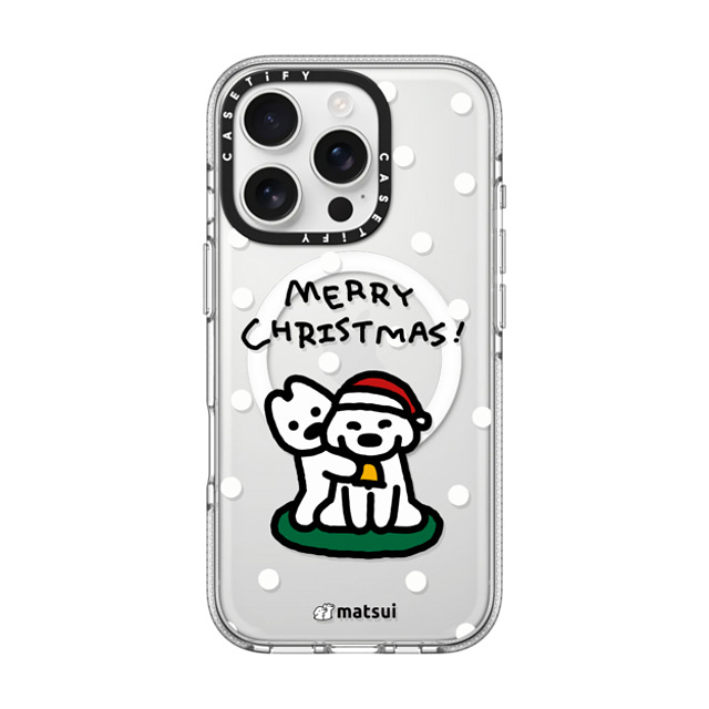 matsui x CASETiFY iPhone 16 Pro ケース クリア クリア ケース MagSafe対応 Matsui Christmas Print 1