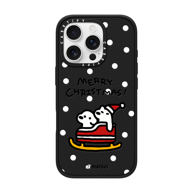 matsui x CASETiFY iPhone 16 Pro ケース マットブラック インパクトケース MagSafe対応 Matsui Christmas Print 2