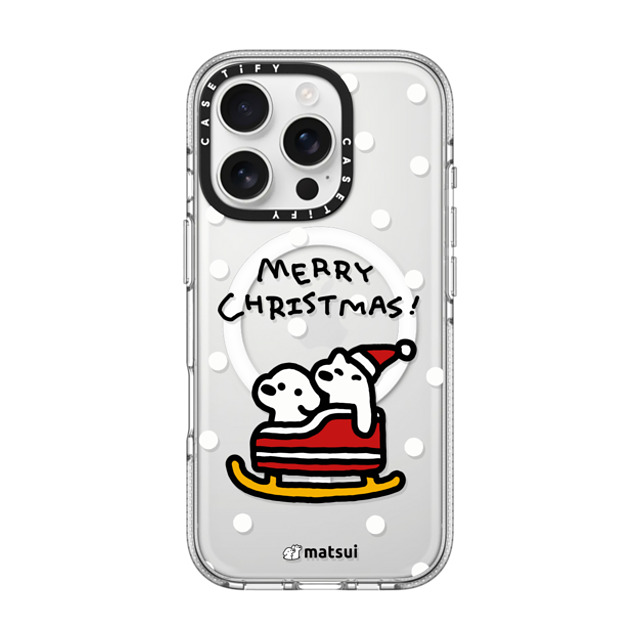 matsui x CASETiFY iPhone 16 Pro ケース クリア クリア ケース MagSafe対応 Matsui Christmas Print 2