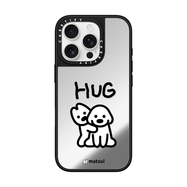 matsui x CASETiFY iPhone 16 Pro ケース Silver on Black ミラーケース MagSafe対応 matsui - HUG