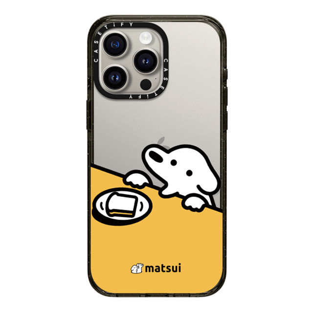 matsui x CASETiFY iPhone 15 Pro Max ケース ブラック インパクトケース パン