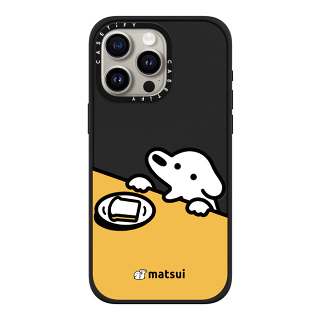 matsui x CASETiFY iPhone 15 Pro Max ケース マットブラック インパクトケース MagSafe対応 パン