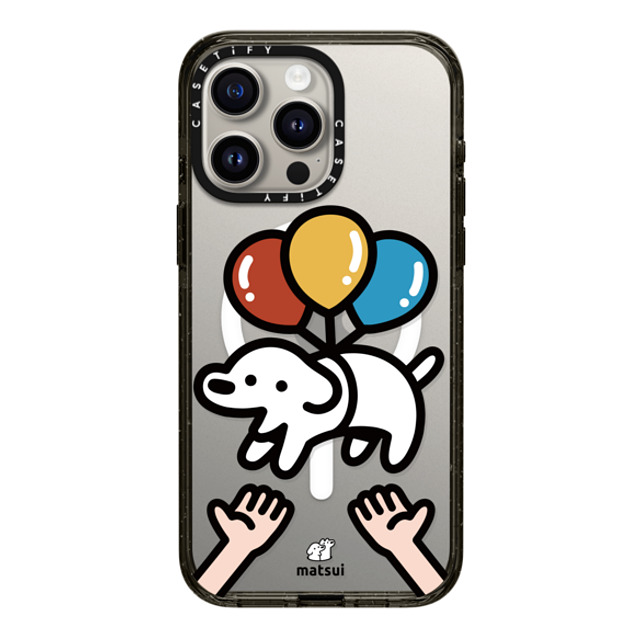 matsui x CASETiFY iPhone 15 Pro Max ケース ブラック インパクトケース MagSafe対応 Catch me!