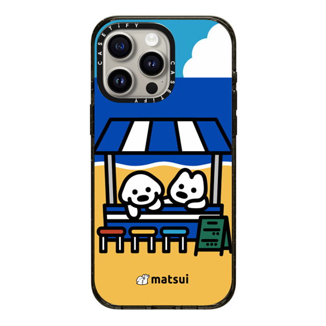 matsui x CASETiFY iPhone 15 Pro Max ケース ブラック インパクトケース BEACH STORE