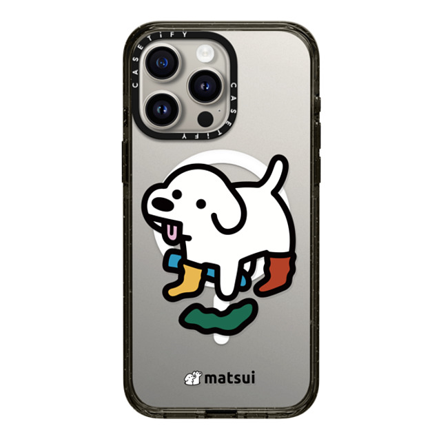 matsui x CASETiFY iPhone 15 Pro Max ケース ブラック インパクトケース MagSafe対応 Socks