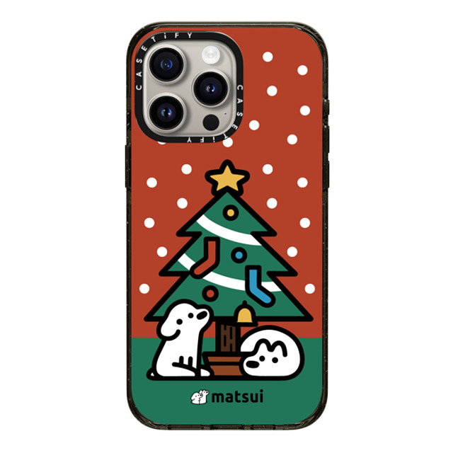 matsui x CASETiFY iPhone 15 Pro Max ケース ブラック インパクトケース クリスマス