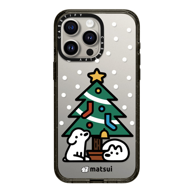 matsui x CASETiFY iPhone 15 Pro Max ケース ブラック インパクトケース クリスマス