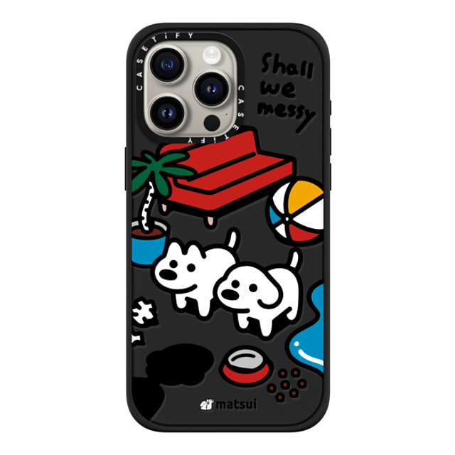 matsui x CASETiFY iPhone 15 Pro Max ケース マットブラック インパクトケース MagSafe対応 matsui - Shall we messy