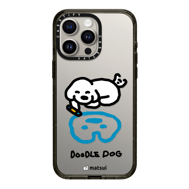 matsui x CASETiFY iPhone 15 Pro Max ケース ブラック インパクトケース matsui - DOODLE DOG_A